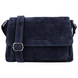 Hide & Stitches Brazos lederen schoudertas blauw