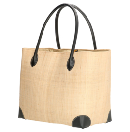 PE-Florence Raffia strandtas natuur