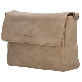 Beagles Malaga schoudertas licht taupe