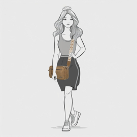 Enrico Benetti Stacy crossbody tas camel