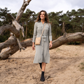 Hide & Stitches Earth schoudertas zand