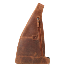 Leather Design crossbody/schouder/rugtas hunter