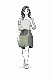 Enrico Benetti Tessa schoudertas dusky green