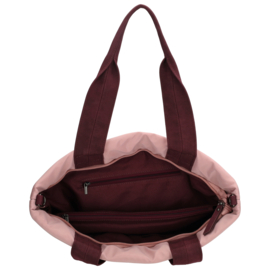 Zebra Trends Elske shopper streep bordeaux oud roze