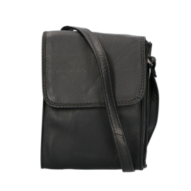 Leather Design schoudertas zwart