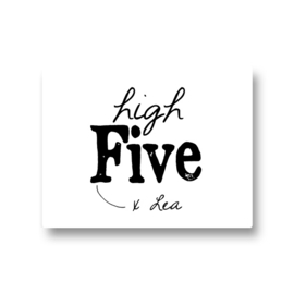 5 naamstickers - high five