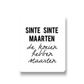 5 stickers - sint maarten de koeien hebben staarten