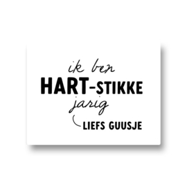 5 naamstickers - ik ben hartstikke jarig