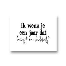 5 stickers - ik wens je een jaar dat bruist en bubbelt