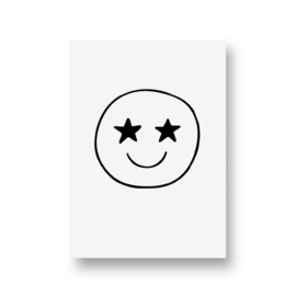 zwartwitjes - smiley sterren
