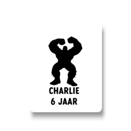 5 naamstickers - Hulk