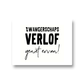 5 stickers - zwangerschapsverlof geniet ervan