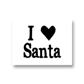 5 stickers - I love santa