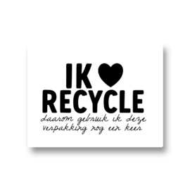 5 stickers - ik love recycle