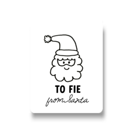 5 naamstickers - kerstman from santa