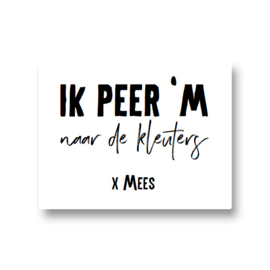 5 naamstickers - ik peer 'm