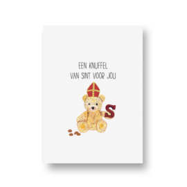 kaart van Opa Muis - een knuffel van sint voor jou