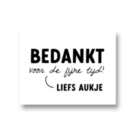 5 naamstickers - bedankt voor de fijne tijd