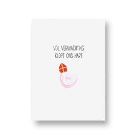 kaart van Opa Muis - vol verwachting klopt ons hart