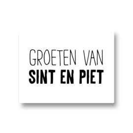 5 stickers - groeten van sint en piet