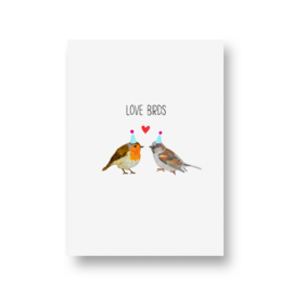 kaart van Opa Muis -  love birds