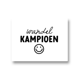 5 stickers - wandelkampioen + smiley