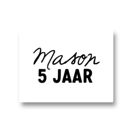 5 naamstickers - (mason)