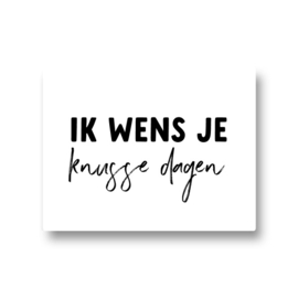 5 stickers - ik wens je knusse dagen