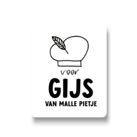 5 naamstickers - pietenmuts van Malle Pietje