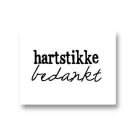 5 stickers - hartstikke bedankt