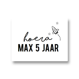 5 naamstickers - raket (max)