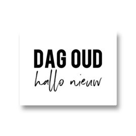 5 stickers - dag oud hallo nieuw
