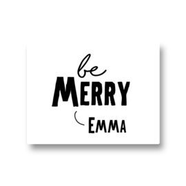 5 naamstickers - be merry