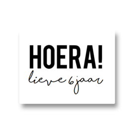 5 naamstickers - hoera (lieve)