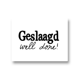 5 stickers - geslaagd well done
