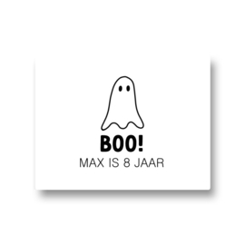 5 naamstickers - BOO + spook