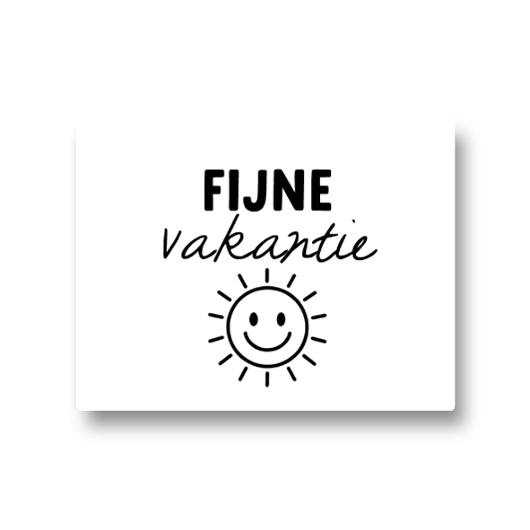 5 stickers - fijne vakantie smiley