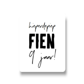 5 naamstickers - hieperdepiep (fien)