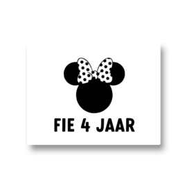 5 naamstickers - minnie mouse
