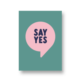 kaart met liefde - say yes