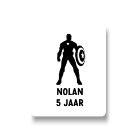 5 naamstickers - Captain America