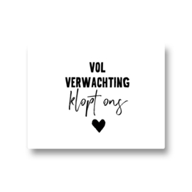 5 stickers - vol verwachting klopt ons hart