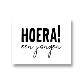 5 stickers - hoera! een jongen