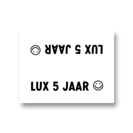 5 naamstickers - smiley dubbel