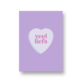 kaart met liefde - veel liefs