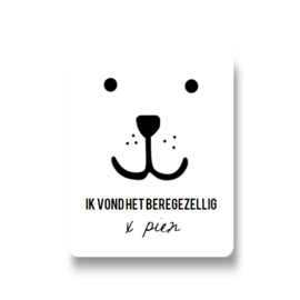 5 naamstickers - beregezellig