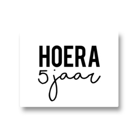 5 stickers - hoera 5 jaar