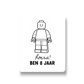 5 naamstickers - lego poppetje