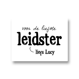 5 naamstickers - voor de liefste leidster