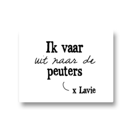 5 naamstickers - ik vaar uit naar de peuters